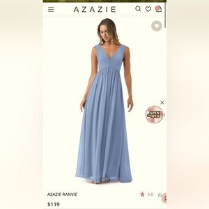 Azazie ranvie dress, bridesmaids dress, steel blue.